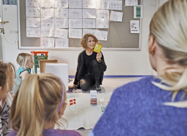 Fridas fødselsdag på besøg i børnehaven